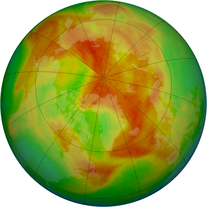 Arctic ozone map for 24 April 1994